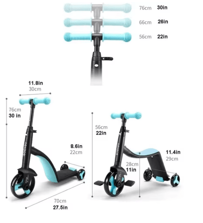 Triciclo 3 en 1: Un triciclo, Tres Modos, Infinitas Aventuras