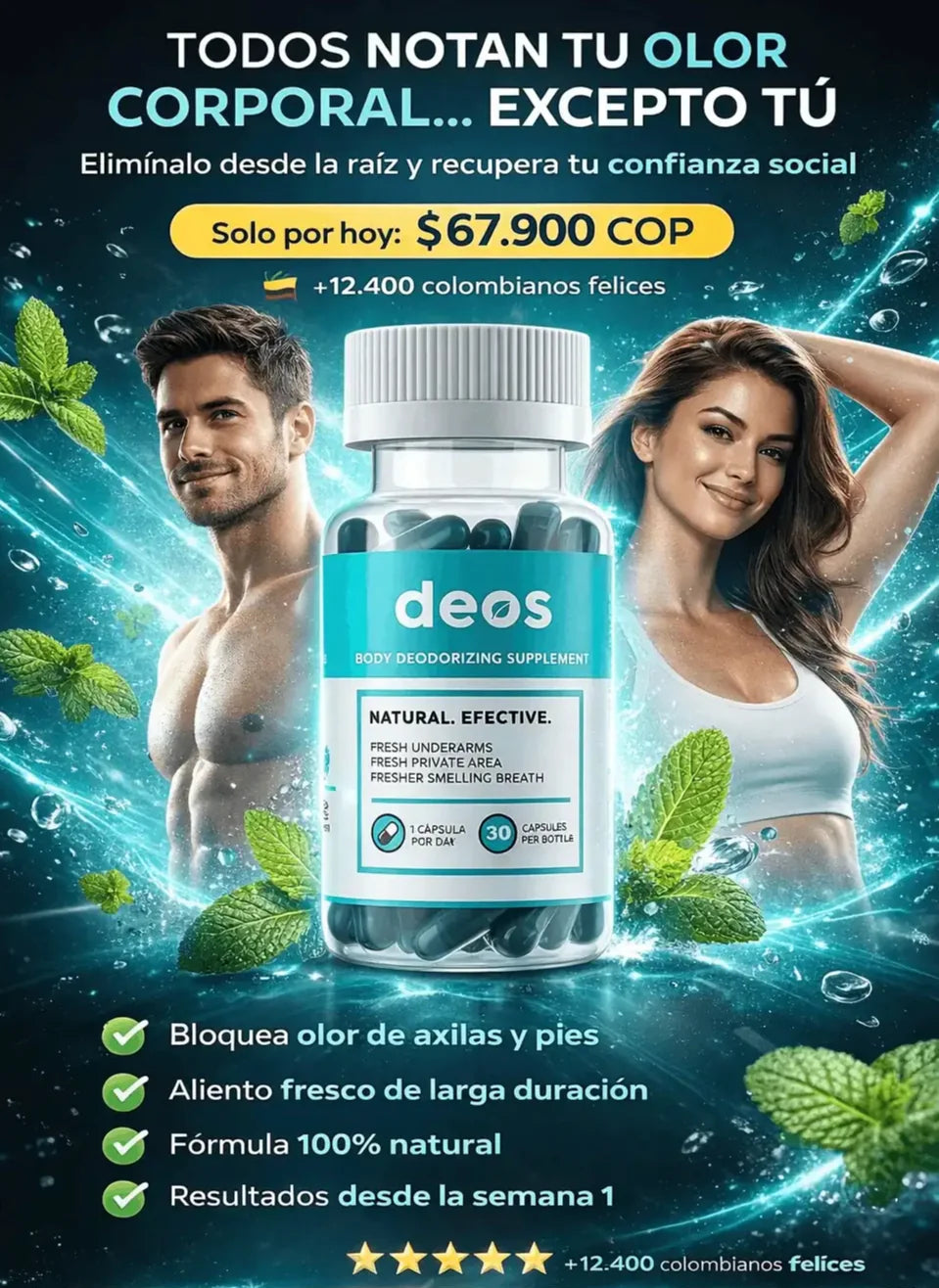 Deos Desodorizante - 30 cápsulas